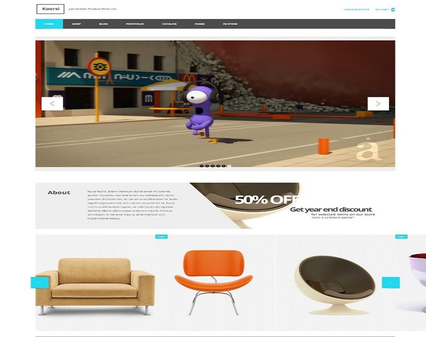 Koorsi –Online Furniture Business Woocommerce  WordPress Theme