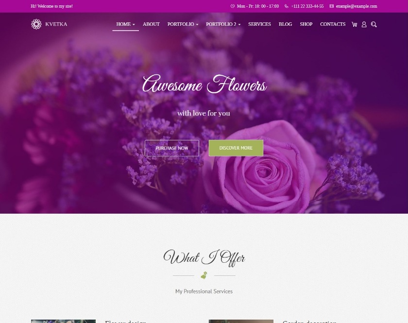 Kvetka Flower Vendor WordPress Theme
