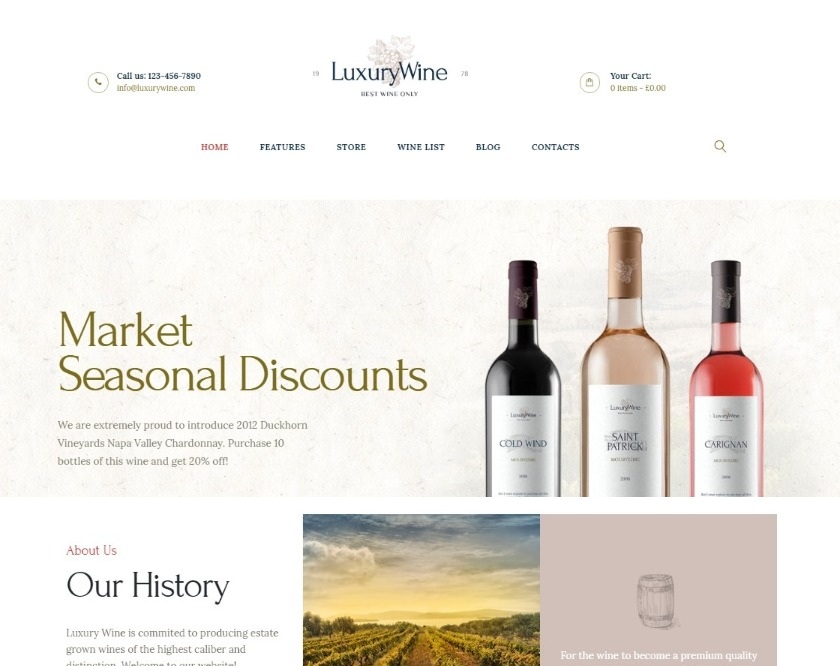 Luxury Wine Winery WordPress Theme