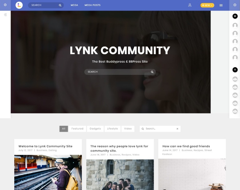 Lynk Community BuddyPress WordPress Theme