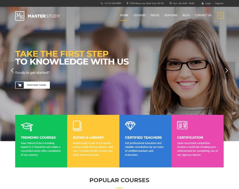 Masterstudy Learning, Training and Education Center WordPress Theme
