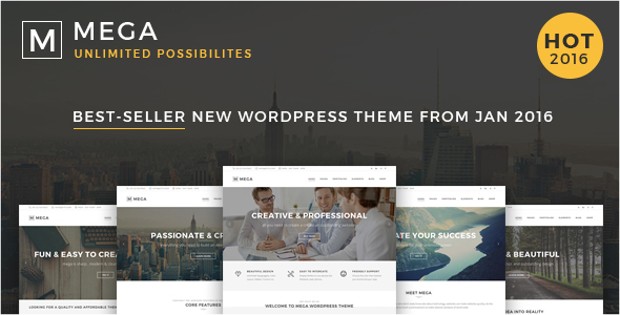 Mega - Popular Responsive WordPress Themes 2016