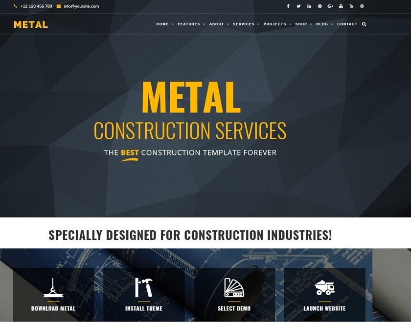 Metal - Business Theme for Building, Redesign, Rebuilding