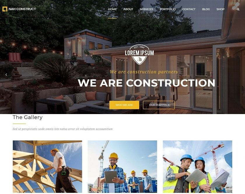 NAH Construction - Construction based WordPress Theme 