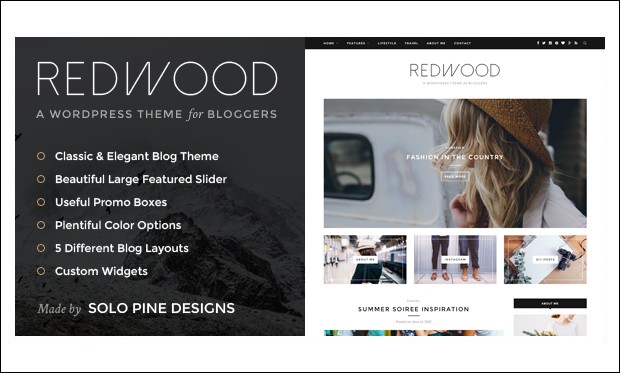 Redwood - Feminine WordPress Themes