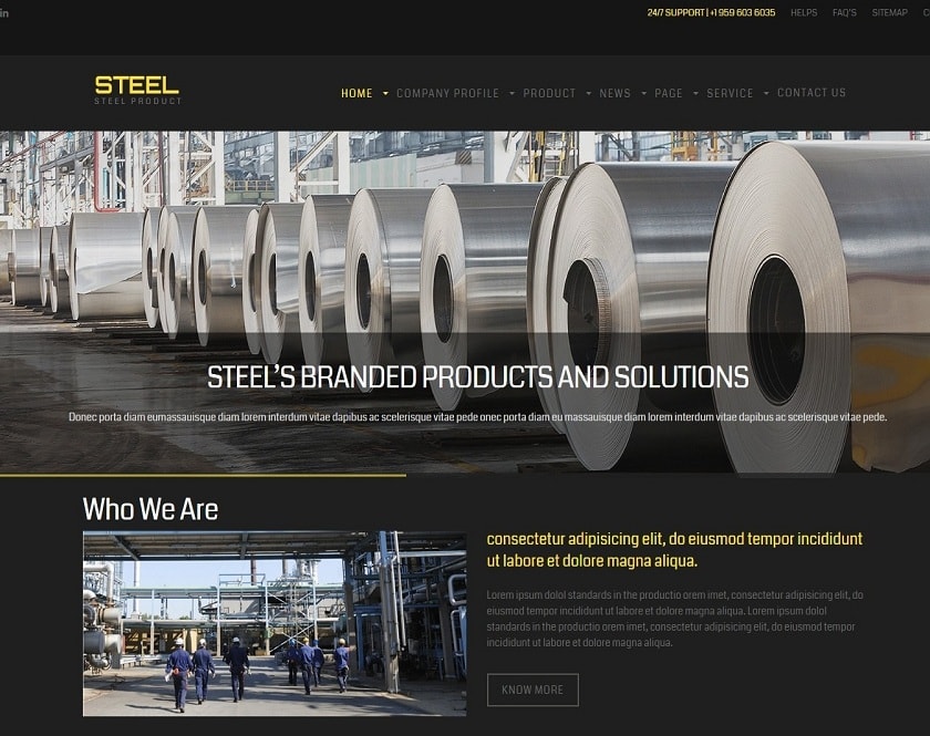 STEEL - WordPress Theme for Construction Business