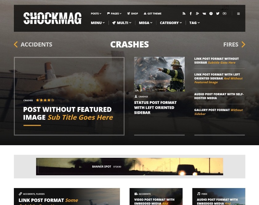 Shockmag Adaptable Magazine WordPress Theme