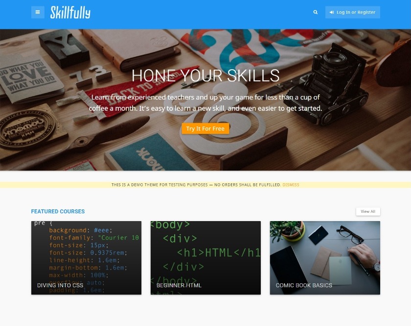 Skillfully Educational Courses and Lessons WordPress Theme