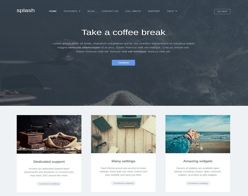 Splash -  WordPress Theme for a Business or Portfolio Site