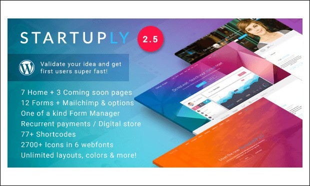 Startuply - WordPress Themes for Startups