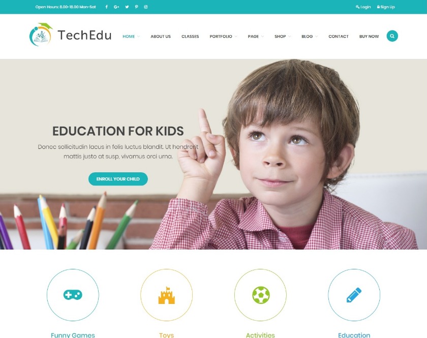 TechEdu Responsive Education WordPress Theme
