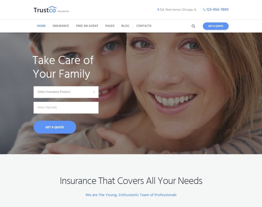 Trustco WordPress Insurance Business Theme