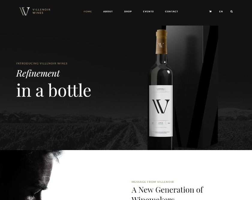 Villenoir Wine business WordPress Theme