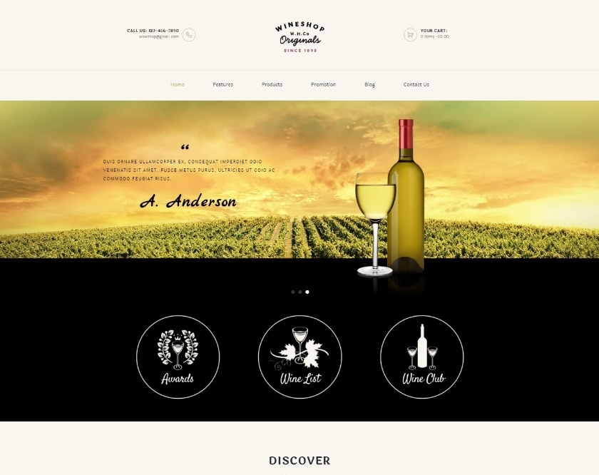 WineShop Online Wine Store WordPress Theme