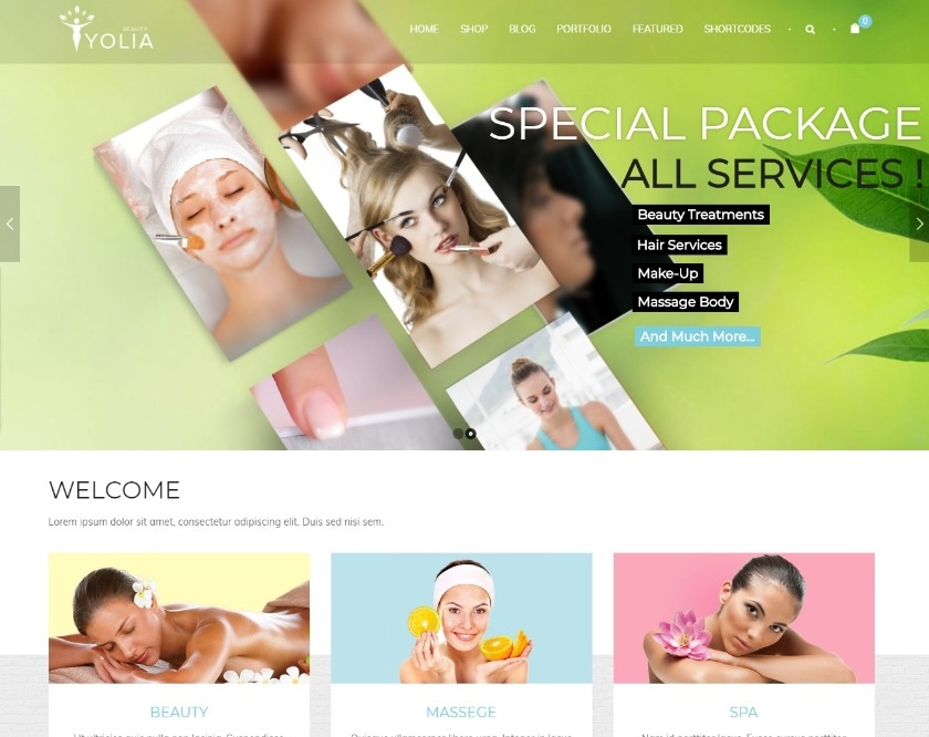 Yolia Beauty Spa WordPress Theme