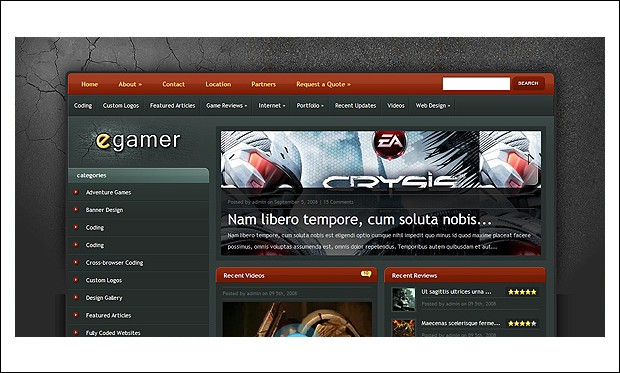 eGamer - Gaming WordPress Themes