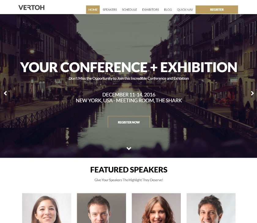 vertoh conference event wordpress theme