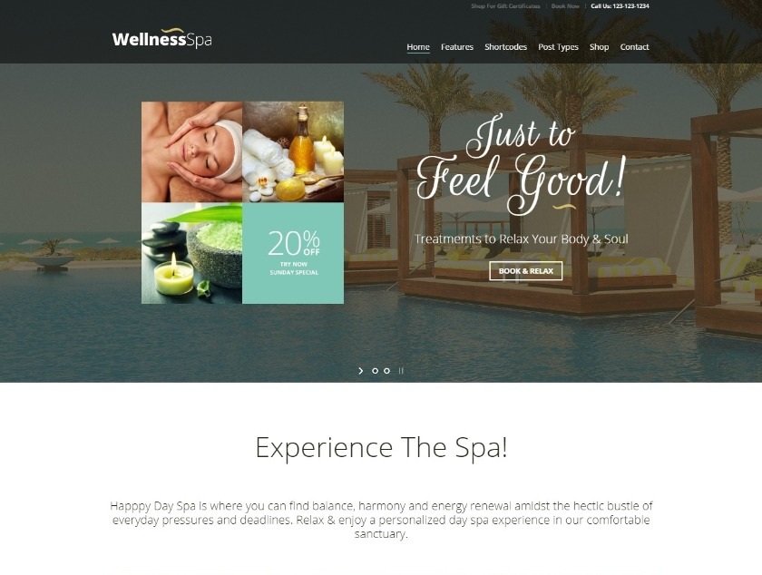 wellness spa wordpress theme