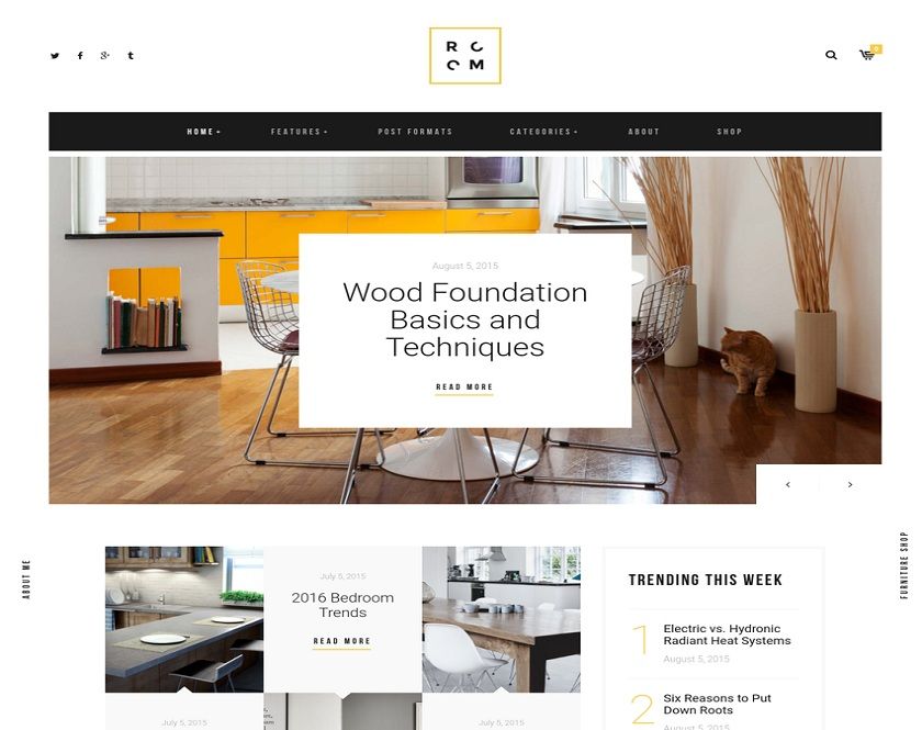 ROOM - Bloggers Furniture Fabricating WordPress Theme