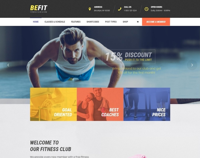 Be Fit Wellness and Exercise Center WordPress Theme