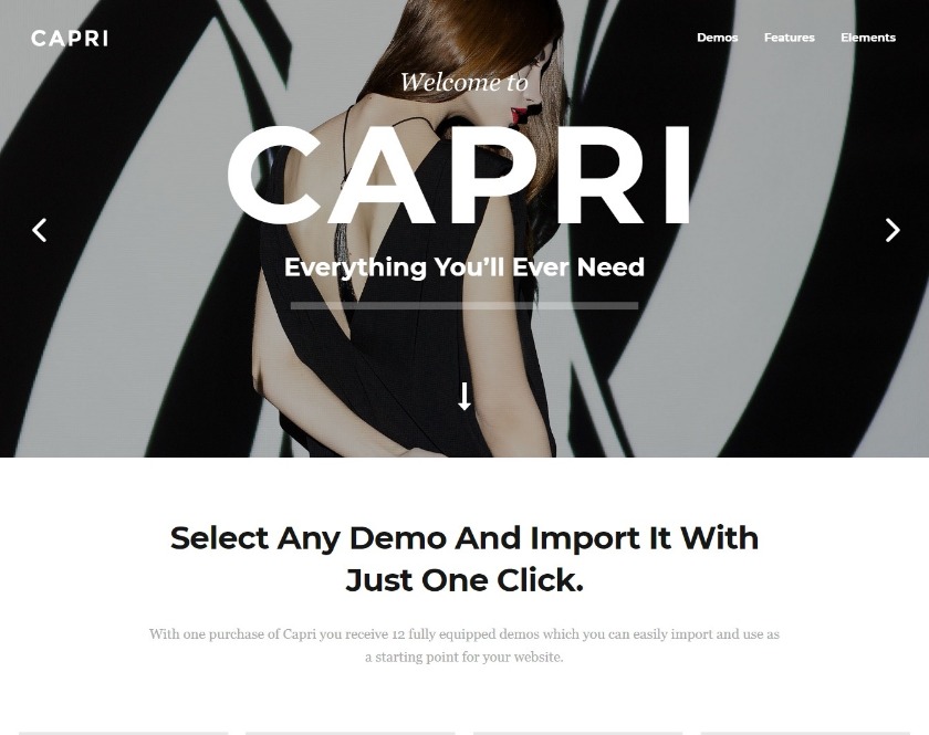 Capri Feature-Rich WordPress Theme