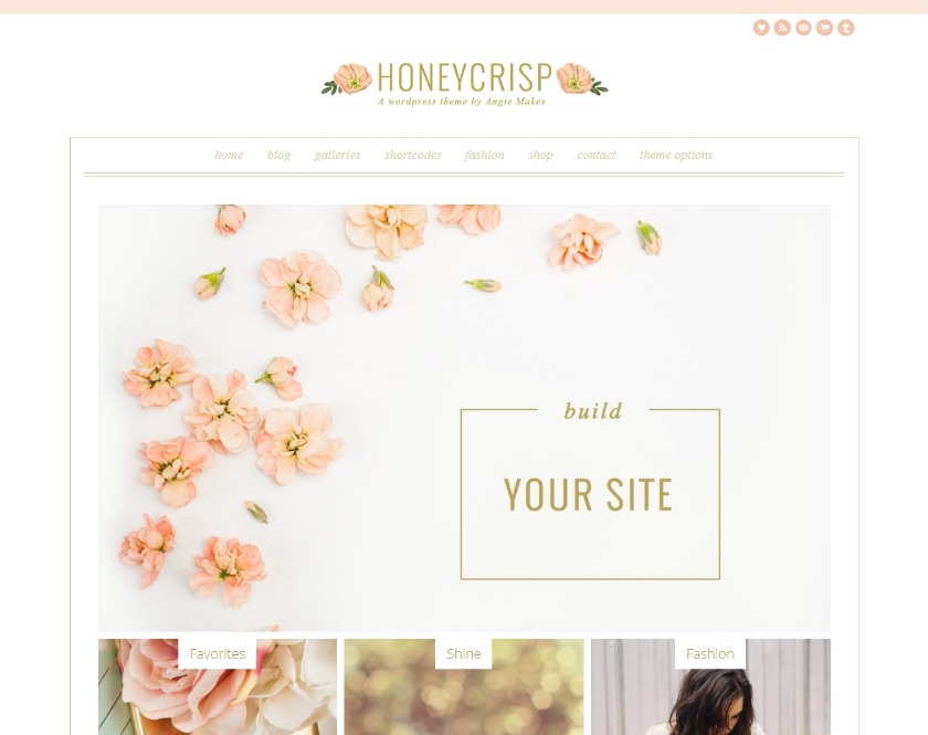Honeycrisp Elegant, Modern, and Pretty WordPress Theme