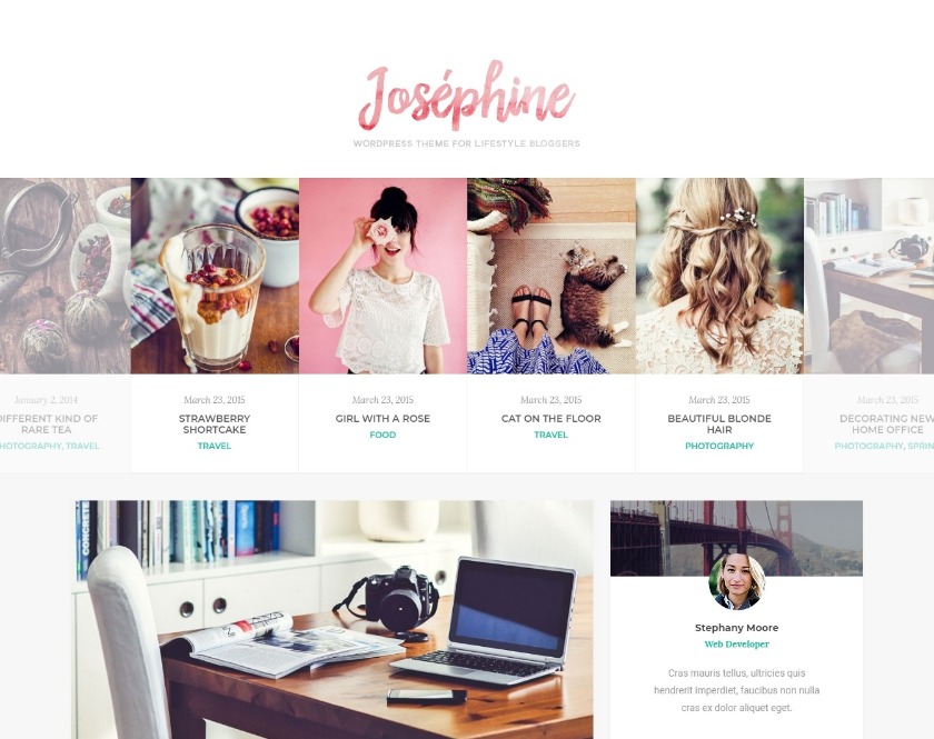 Josephine Lifestyle Bloggers WordPress Theme