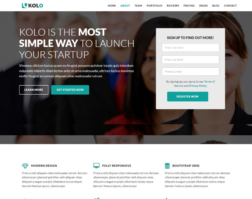 Kolo Best New Businesses WordPress Theme