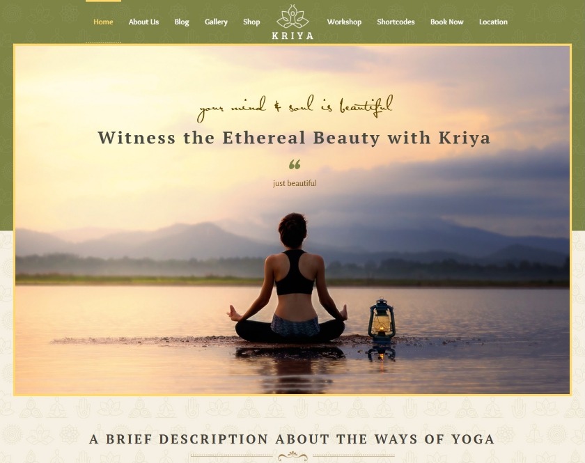 Kriya Yoga Imaginative WordPress Theme