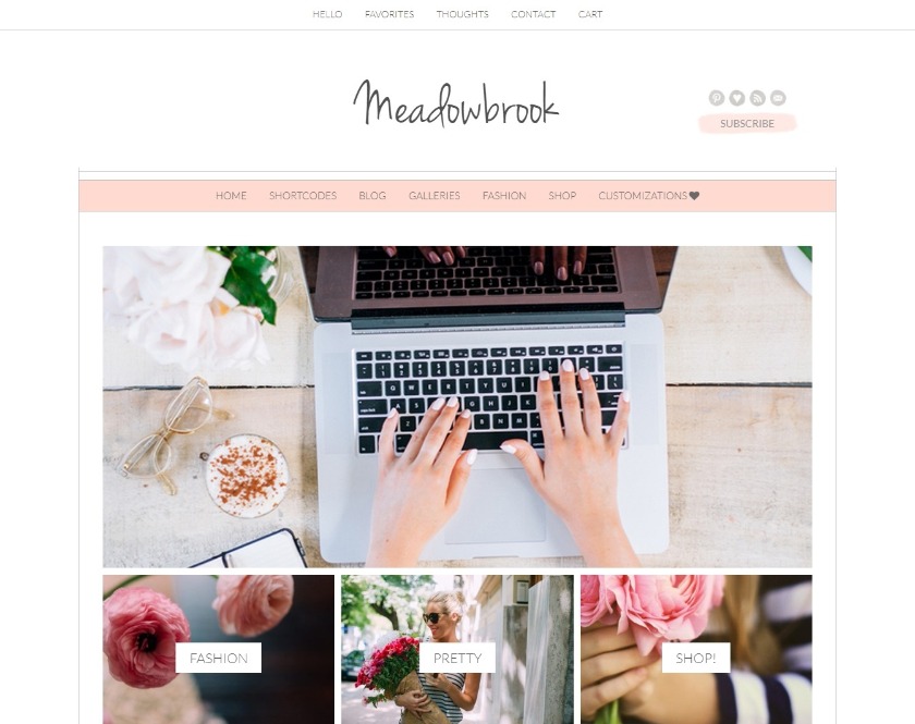 Meadowbrook Boutique WordPress Theme