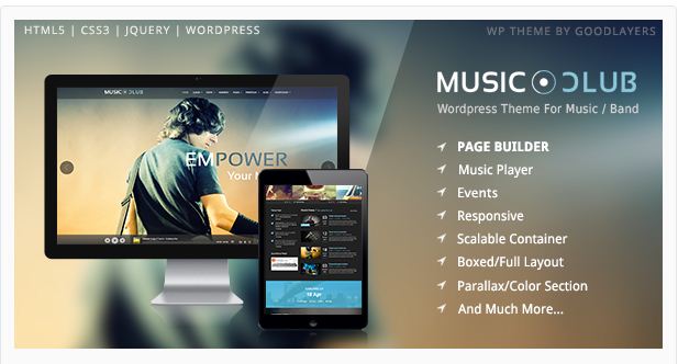 Music Club - Music/Band/Club Party WordPress Theme