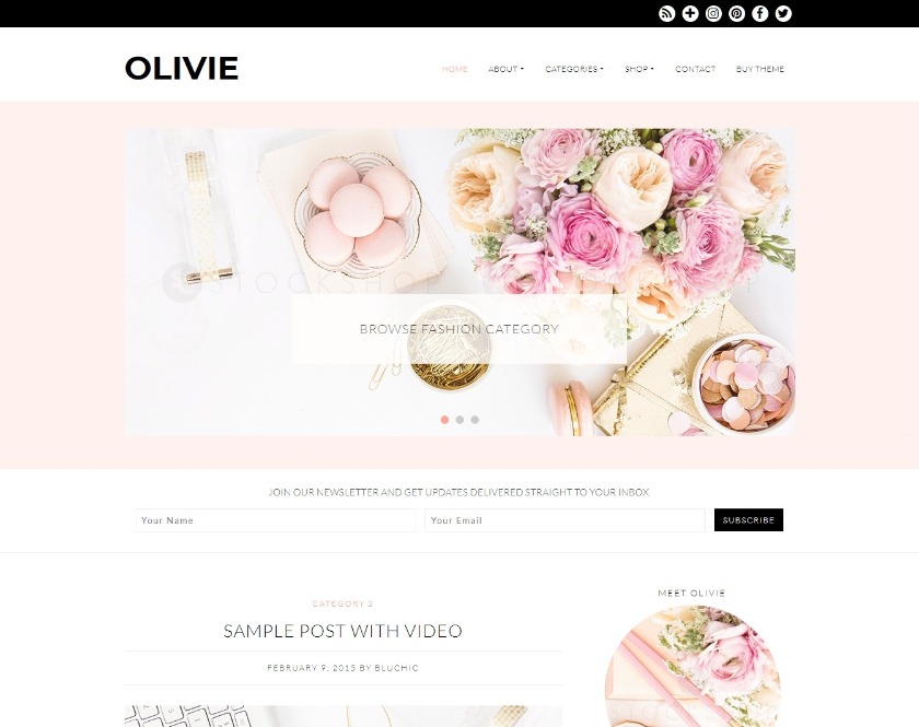 Olivie Responsive and Latest WordPress Theme