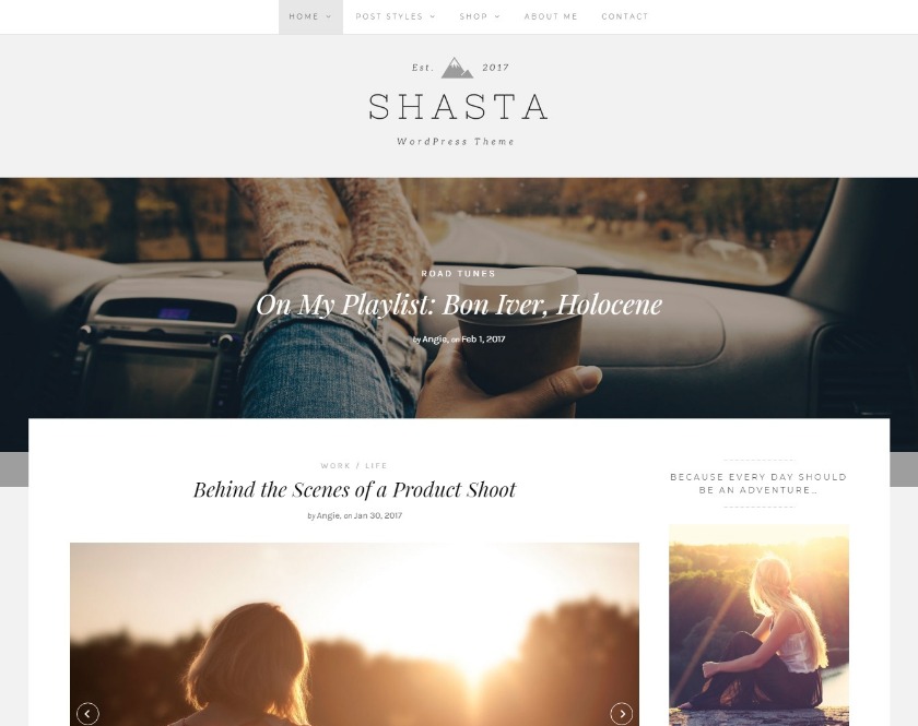 Shasta Bloggers Responsive WordPress Theme
