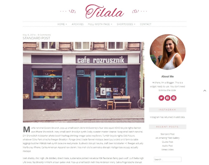 Tilala Amazing Responsive WordPress theme