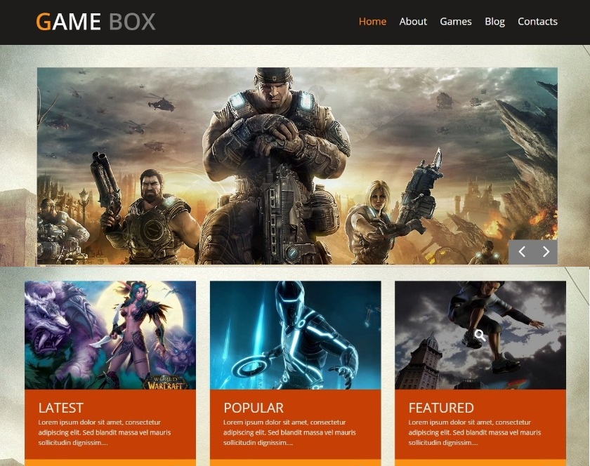 gamebox wordpress theme