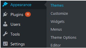 how to change themes on WordPress 