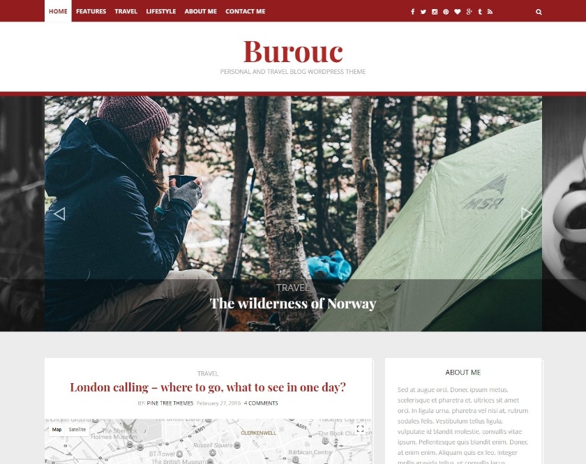 Burouc Versatile Travel Blog WordPress Theme