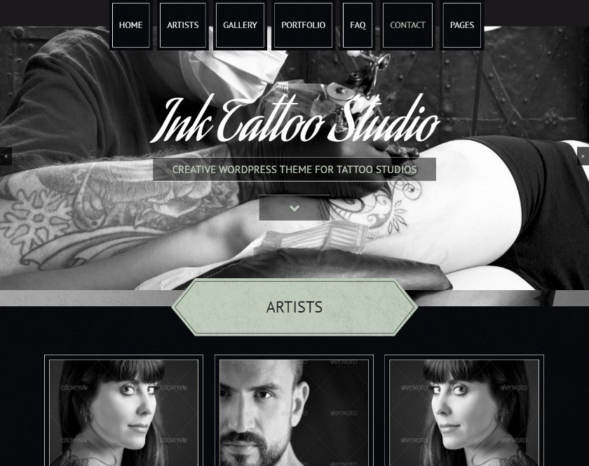 Ink Tattoo Studio - Imaginative WordPress Theme