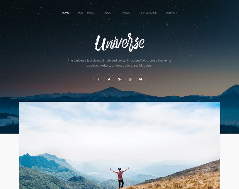 Universe  Insignificant WordPress Blog Theme