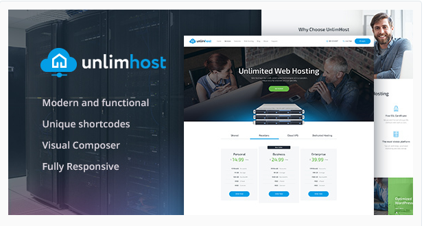 UnlimHost Hosting & Technology WordPress Theme