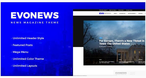 evo wordpress theme for magazine