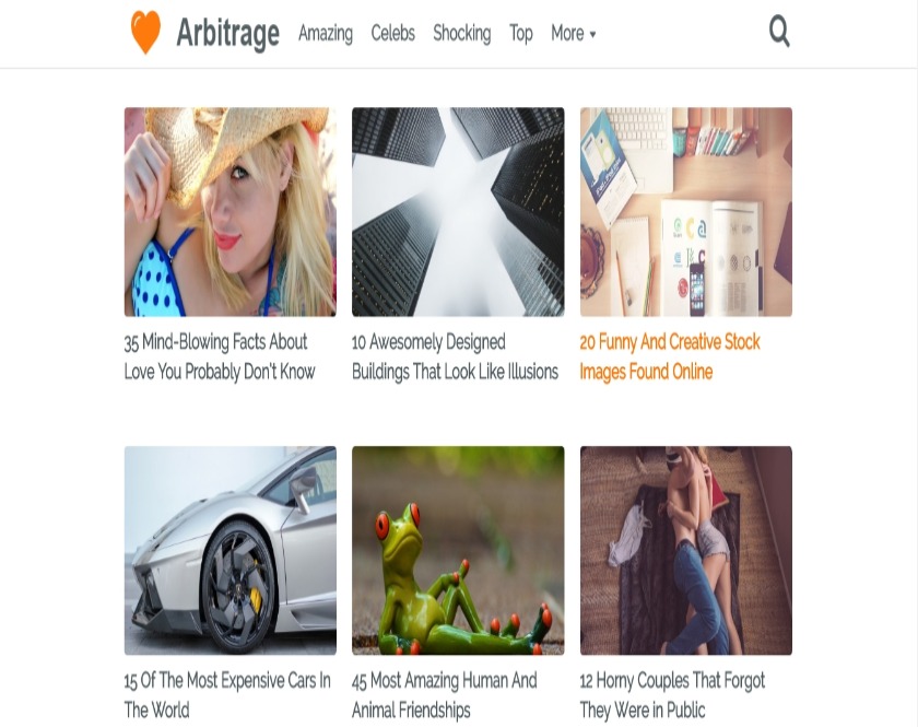 Arbitrage Native Ad Arbitrage WordPress Theme