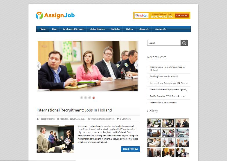 Assign Job Global Employment Agency WordPress Theme