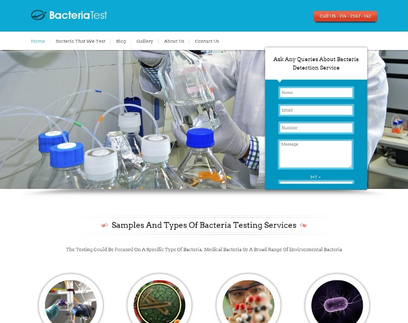 Bacteria Test - Bacteria Detection Service WordPress Theme