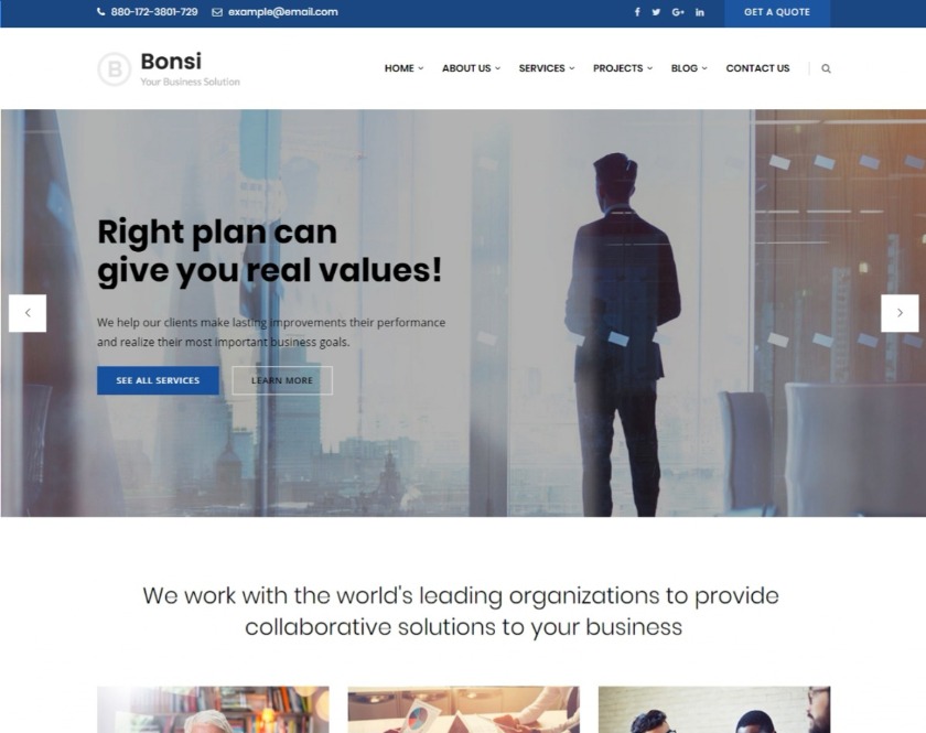 Bonsi Business Consulting WordPress Theme