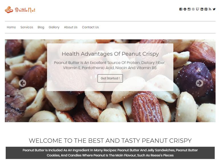 Brittle Nut Peanut Crispy WordPress Theme