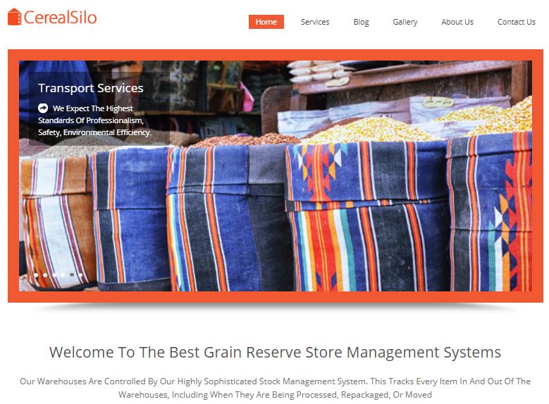 Cereal Silo Grain Reserves Store WordPress Theme