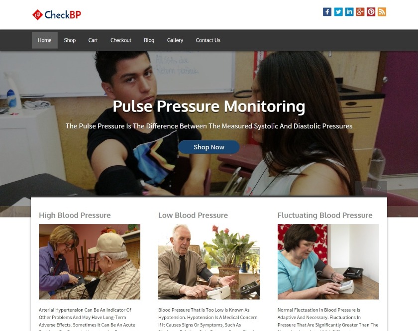 Check BP Blood Pressure Monitoring WordPress Theme