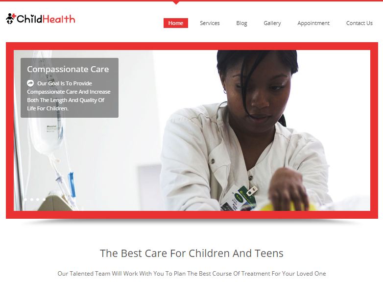 Child Health Pediatric Oncologist WordPress Theme