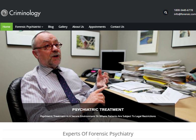 Criminology Forensic Psychiatrist WordPress Theme